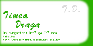 timea draga business card